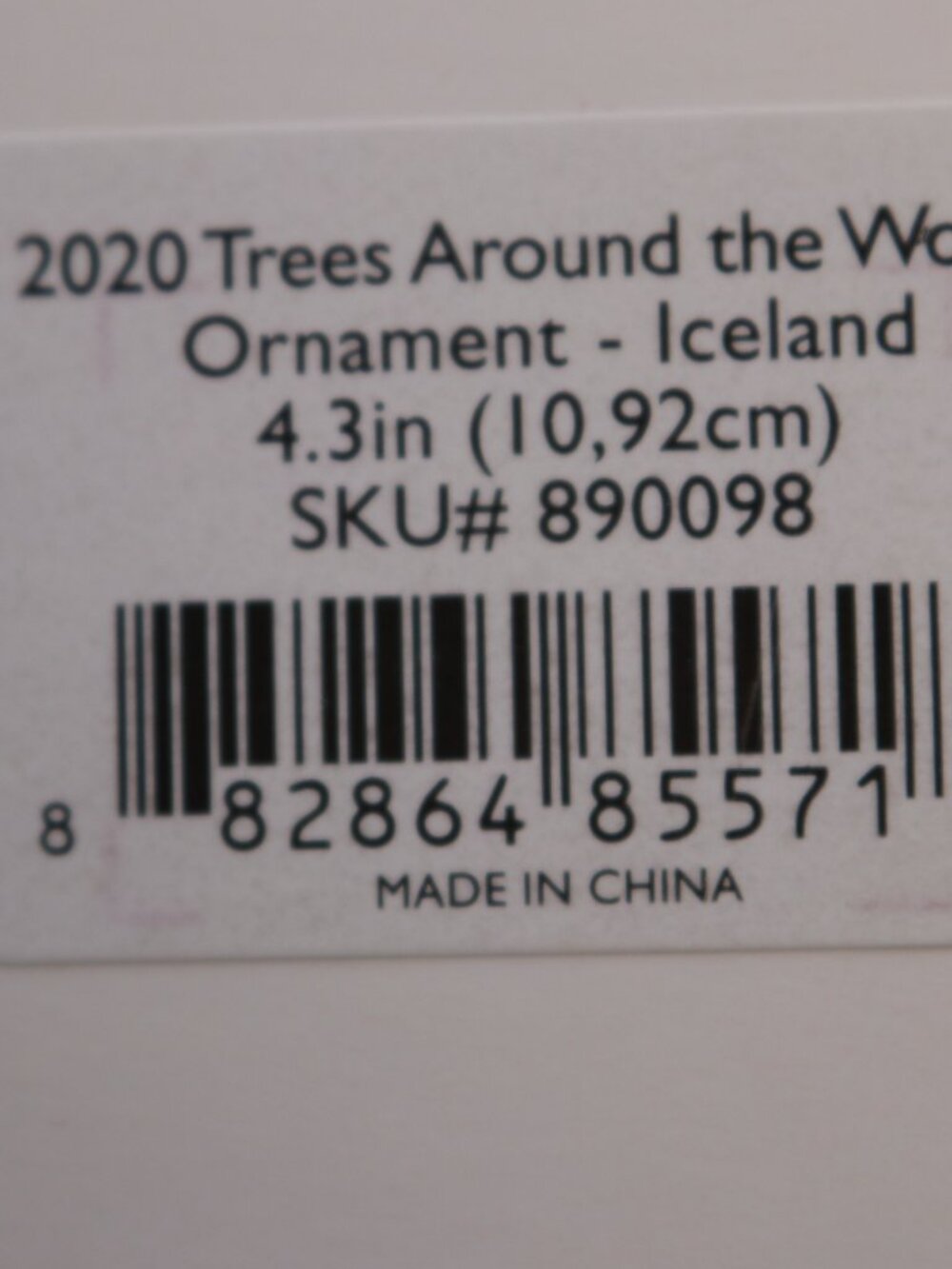 Lenox Christmas Ornament. Christmas Trees Around the World. Iceland 2020 - Picture 8 of 8